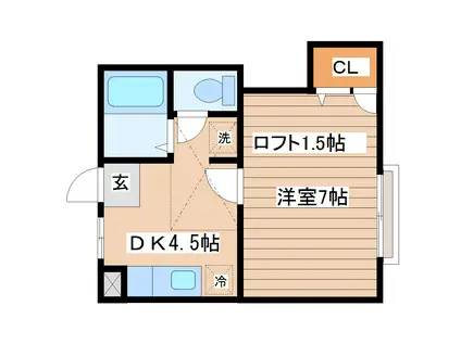 パル青山(1K/2階)の間取り写真