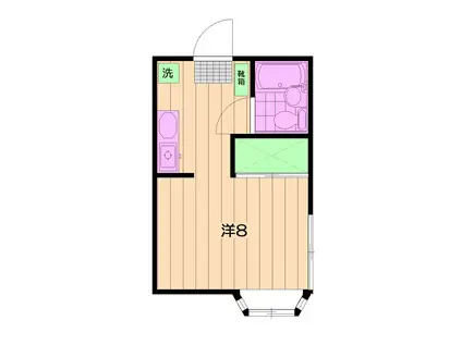 コーポニッコー(1K/2階)の間取り写真