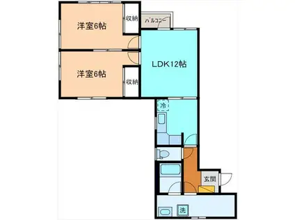 リヴェンデル(2LDK/1階)の間取り写真