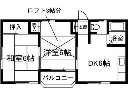 メナージュ野本(2DK/1階)の間取り写真
