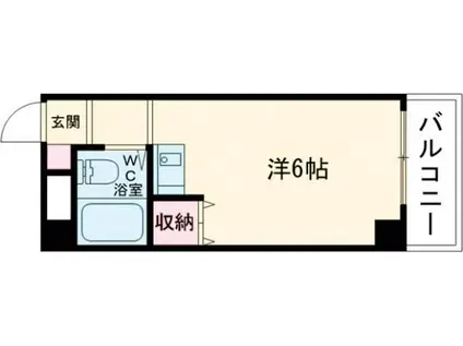 トータスBLD(ワンルーム/4階)の間取り写真