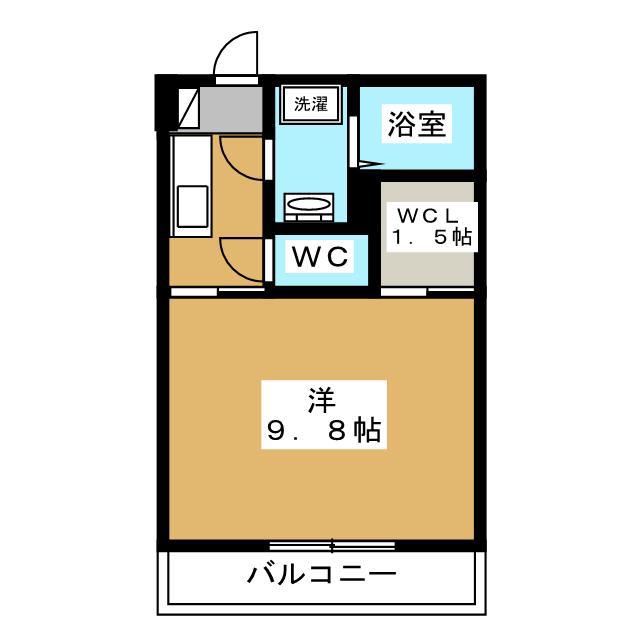 エスポワール(1K/3階)の間取り写真