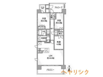 サンメゾン藤が丘イーストエルド(3LDK/5階)の間取り写真