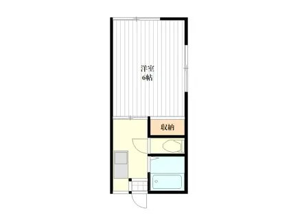 ベルリート長町(1K/2階)の間取り写真