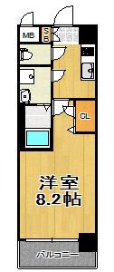 ララプレイス大阪ウエストゲート(1K/3階)の間取り写真