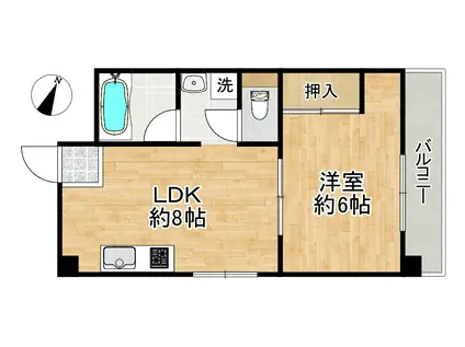 グレイス・アムール(1LDK/5階)の間取り写真