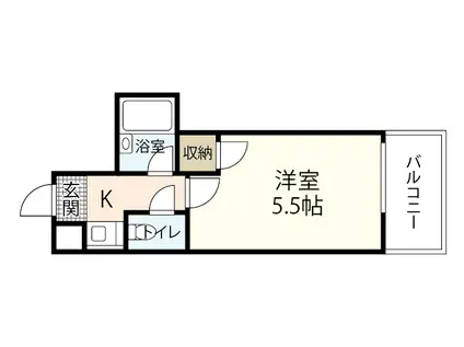 スタープラザ三篠(1K/4階)の間取り写真