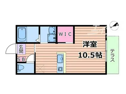 シャーメゾン満寿(ワンルーム/1階)の間取り写真