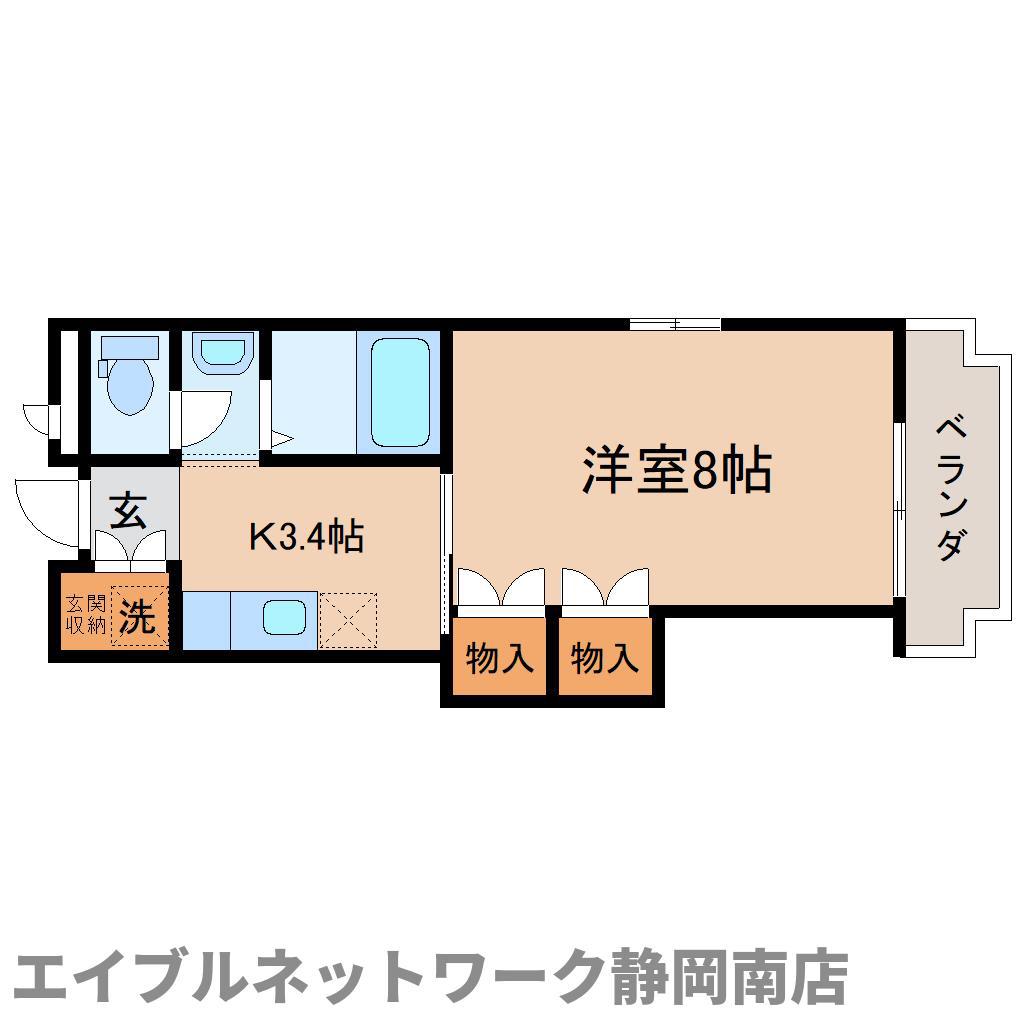 VILLA PINE PLAIN(1K/3階)の間取り写真