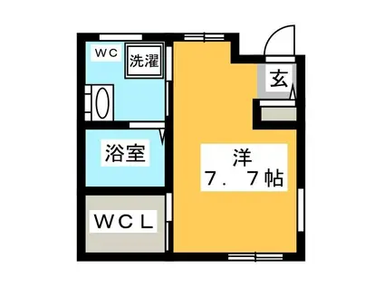 BRANCH高円寺(ワンルーム/1階)の間取り写真
