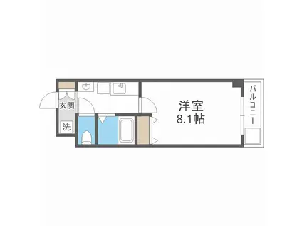 M・プラザ堀江南(1K/6階)の間取り写真