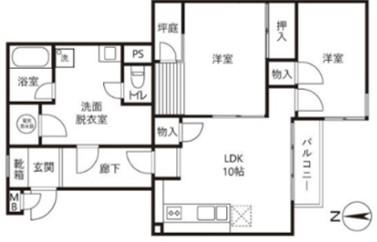 プレディオ鷺沼第II(2LDK/2階)の間取り写真