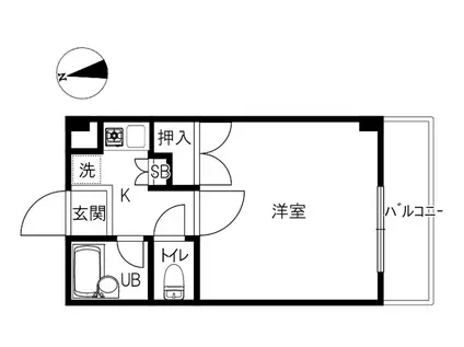 クラシック198(1K/2階)の間取り写真
