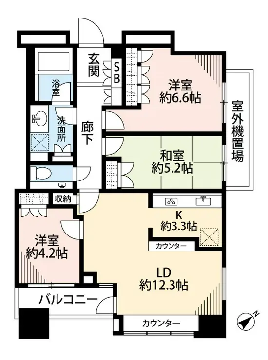 アトラスタワー西新宿 12階階 間取り