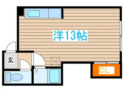 ステラハウス(ワンルーム/1階)の間取り写真