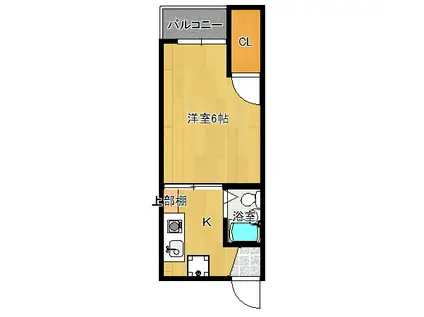 アニーマンション(1K/4階)の間取り写真