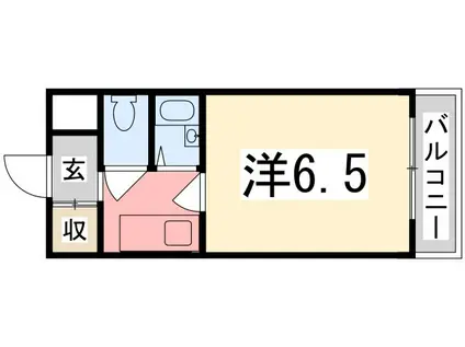 BASEⅠ(1K/4階)の間取り写真