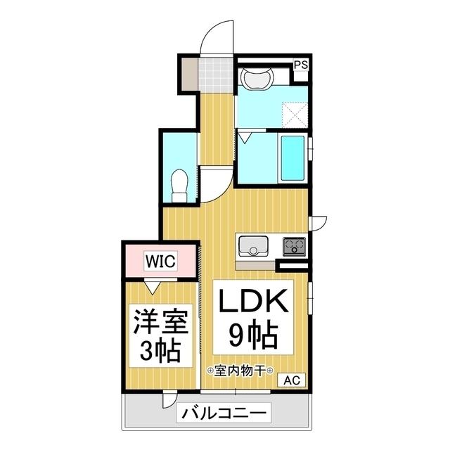 メイツ S・O(1LDK/1階)の間取り写真