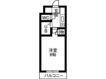フルリール松浦(1K/4階)の間取り写真