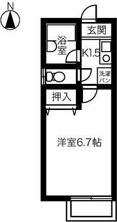 LIBERTY SPACE(1K/1階)の間取り写真