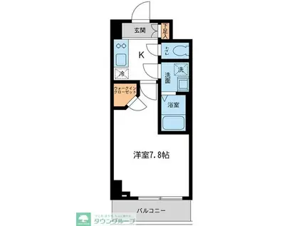 プライムアーバン住吉II(1K/4階)の間取り写真