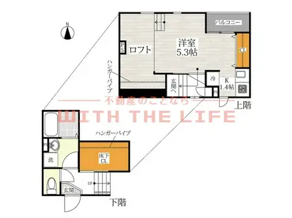 CB鳥栖プリューム(1K/2階)の間取り写真