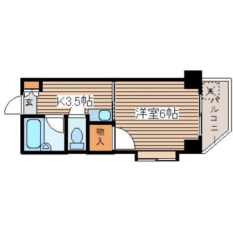 ソアール矢野(1K/2階)の間取り写真