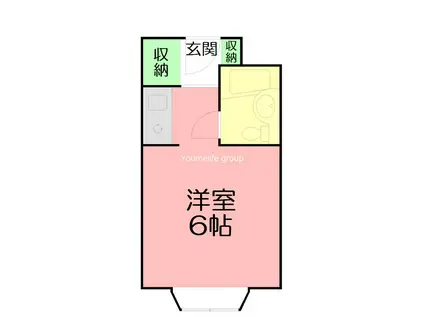 ハイツマイヤアタ(ワンルーム/2階)の間取り写真