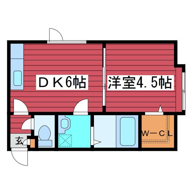 シルフ月寒(1DK/3階)の間取り写真