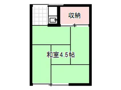 光荘(ワンルーム/2階)の間取り写真