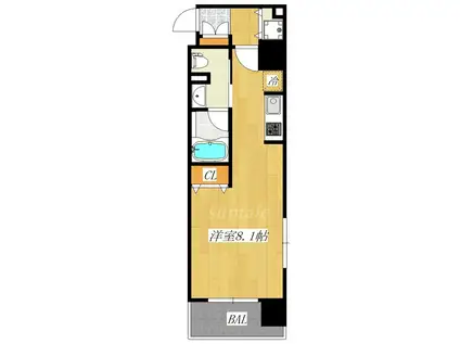 クリオ赤羽壱番館(1K/2階)の間取り写真