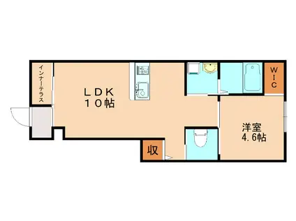 OLIVEII(1LDK/1階)の間取り写真