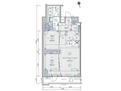 MAXIV CROS 高島平 MIRAIS(2LDK/8階)の間取り写真