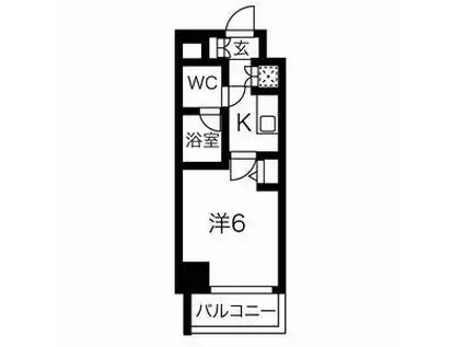 スパシエオリエンス板橋本町(1K/3階)の間取り写真
