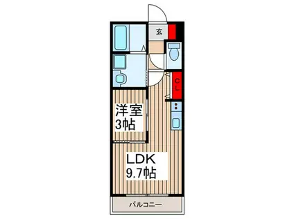 COOKIE(1LDK/1階)の間取り写真