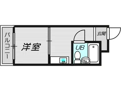 トーエー玉造第2ビル(1K/2階)の間取り写真