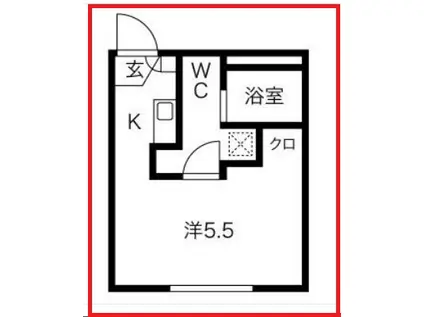 バズ西新井(ワンルーム/2階)の間取り写真