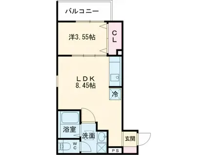FSTYLE藤井寺道明寺2号館(1LDK/1階)の間取り写真