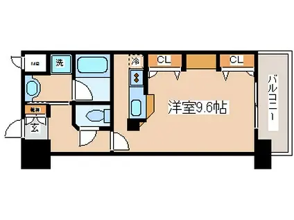 KAISEI新神戸第2ウエスト(ワンルーム/6階)の間取り写真