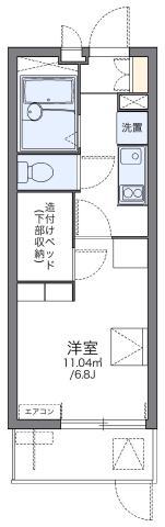 レオパレスポートサイド弁天(1K/1階)の間取り写真