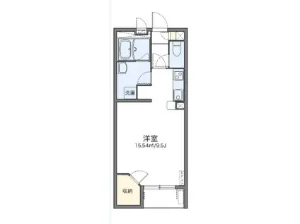 レオネクストコスモスII(1K/1階)の間取り写真