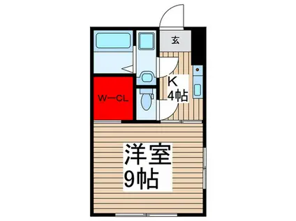 西武池袋線 元加治駅 徒歩4分 2階建 築2年(1K/1階)の間取り写真