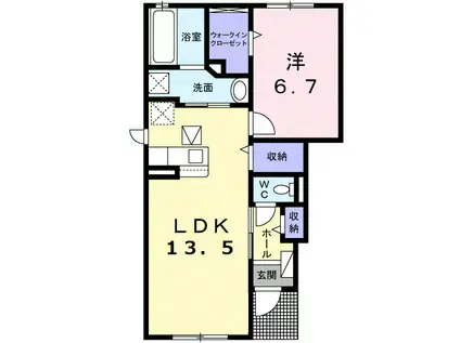 グロリアII(1LDK/1階)の間取り写真