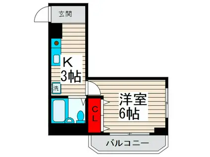 OFFICIAL RESIDENS(1K/2階)の間取り写真