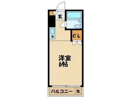TOP・成城学園第2(ワンルーム/2階)の間取り写真