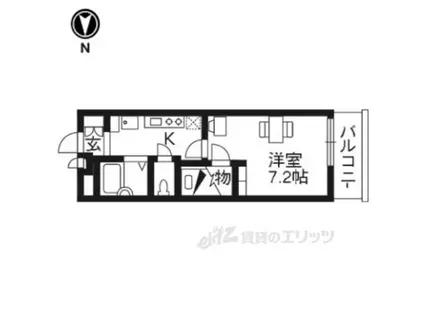 レオパレスインパクトⅠ(1K/4階)の間取り写真