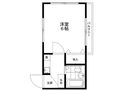 アヴァンセ氷川(1K/1階)の間取り写真