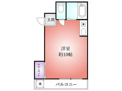 ハーバーライフ(ワンルーム/2階)の間取り写真