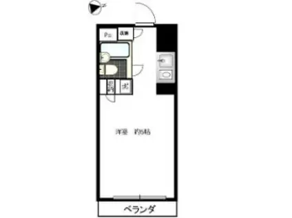 トップ溝の口第2(ワンルーム/2階)の間取り写真