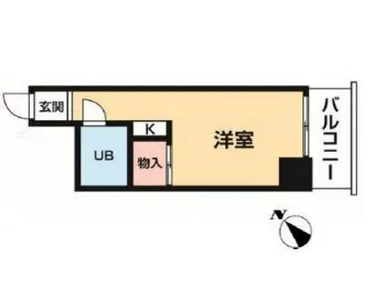 トップ仲木戸第1(ワンルーム/6階)の間取り写真